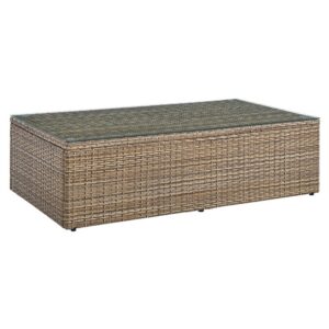 Convene Outdoor Patio Coffee Table in Brown by Modway