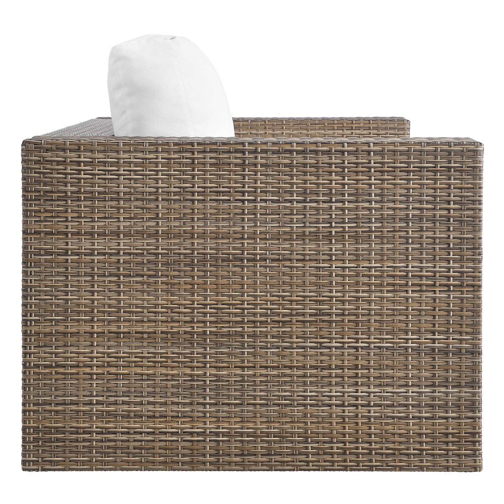 Convene Outdoor Patio Loveseat in Cappuccino White by Modway - Image 4