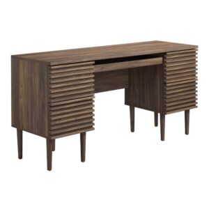 Render Office Desk by Modway in Walnut by Modway