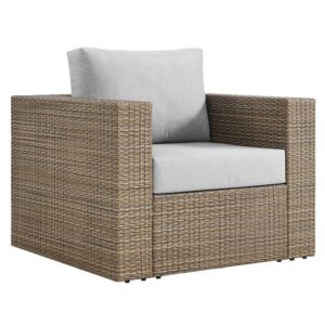 Convene Outdoor Patio Armchair in Cappuccino Gray by Modway