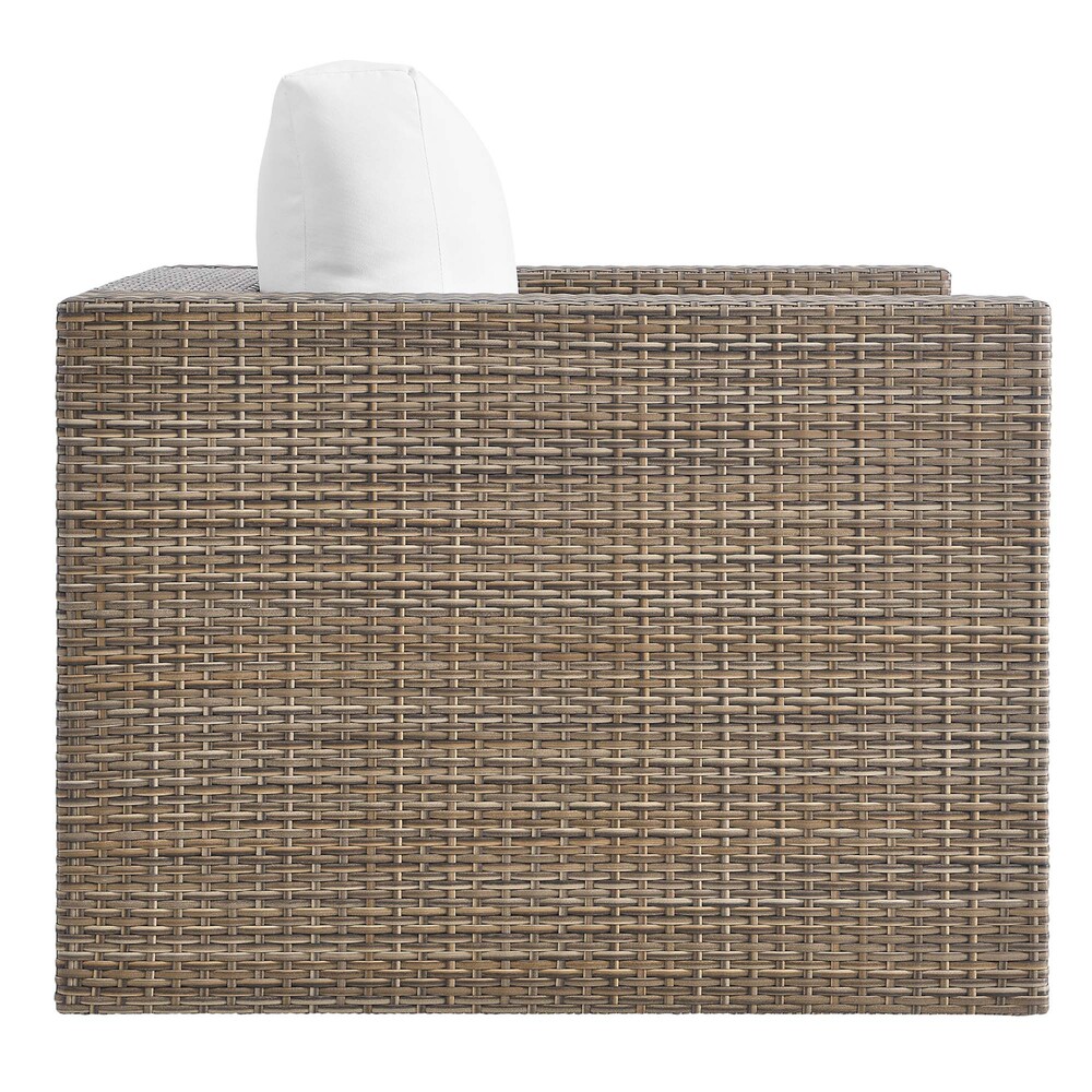 Convene Outdoor Patio Armchair in Cappuccino White by Modway - Image 4