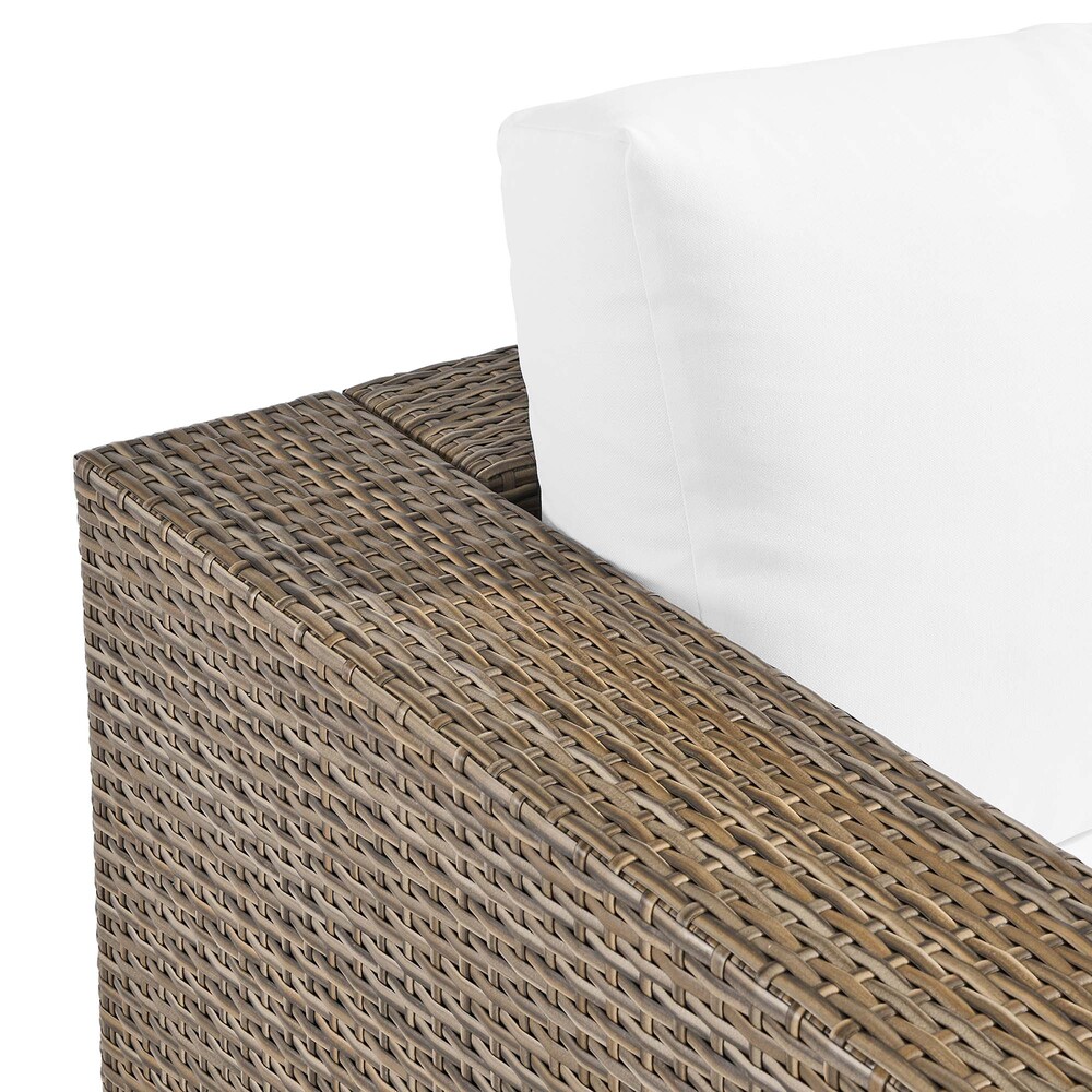 Convene Outdoor Patio Armchair in Cappuccino White by Modway - Image 7