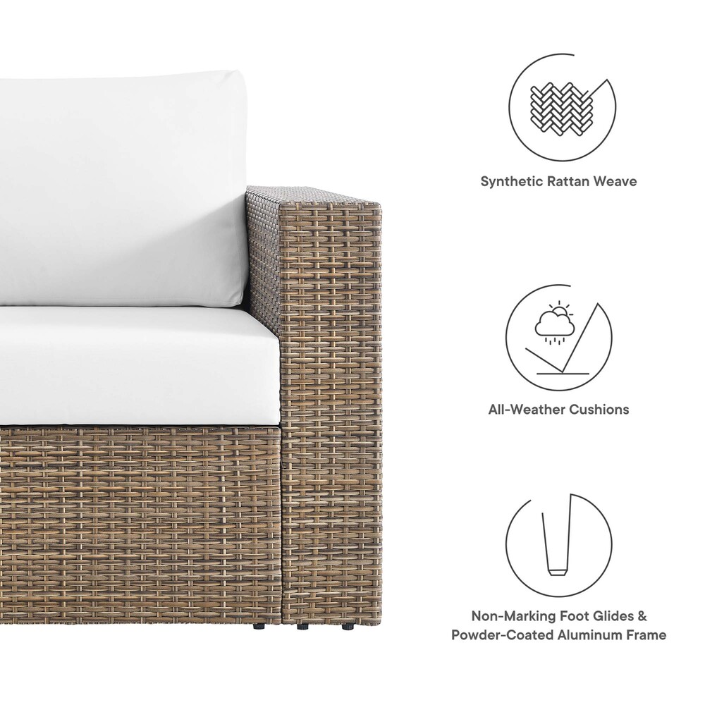 Convene Outdoor Patio Armchair in Cappuccino White by Modway - Image 3