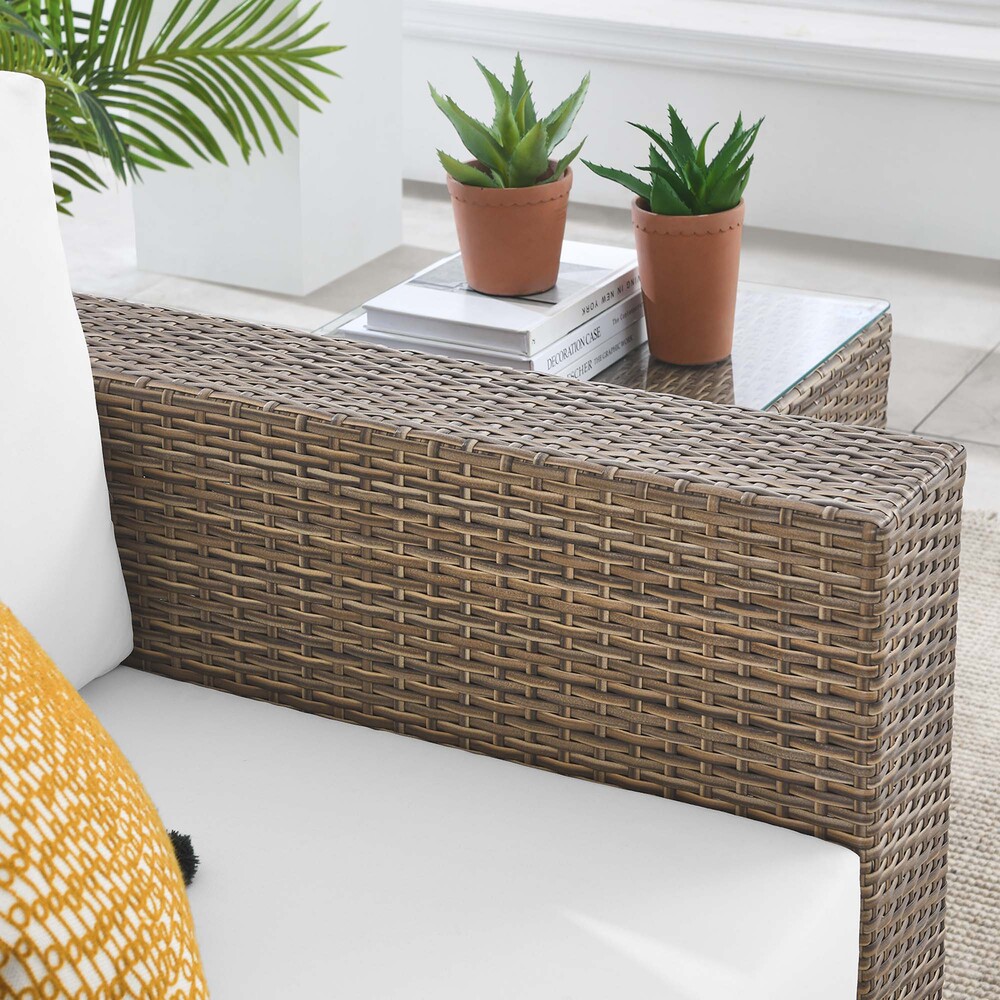 Convene Outdoor Patio Armchair in Cappuccino White by Modway - Image 9