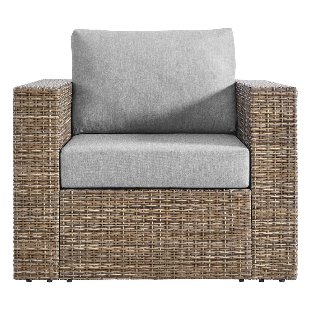 Convene 3-Piece Outdoor Patio Furniture Set in Cappuccino Gray by Modway - Image 5