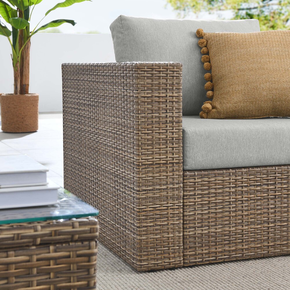 Convene 3-Piece Outdoor Patio Furniture Set in Cappuccino Gray by Modway - Image 10