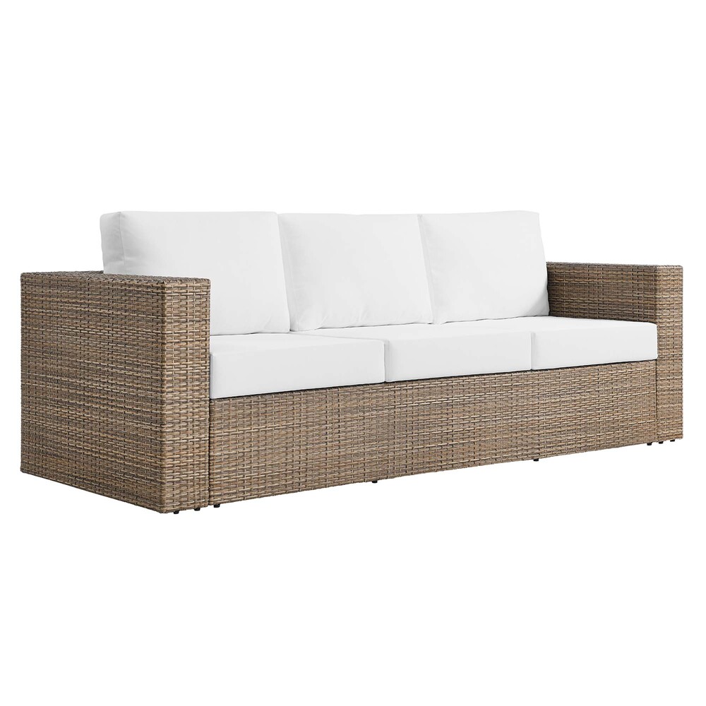 Convene 2-Piece Outdoor Patio Furniture Set in Cappuccino White by Modway - Image 3