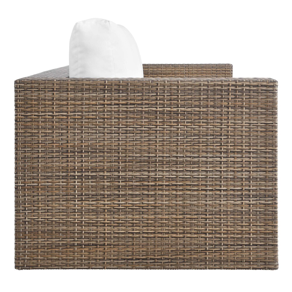 Convene 2-Piece Outdoor Patio Furniture Set in Cappuccino White by Modway - Image 4