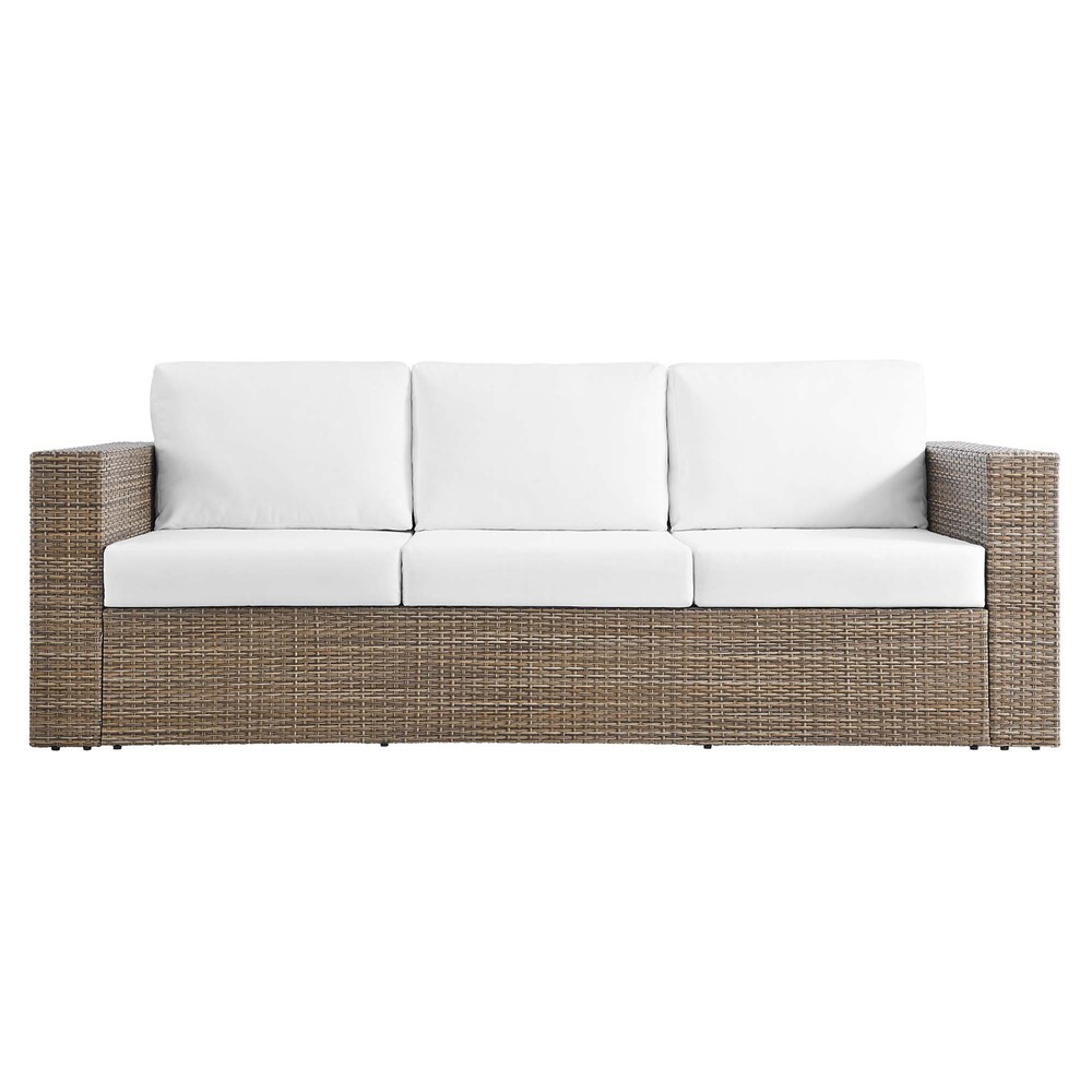 Convene 2-Piece Outdoor Patio Furniture Set in Cappuccino White by Modway - Image 5