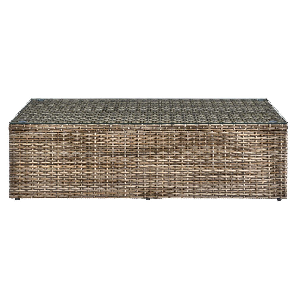 Convene 2-Piece Outdoor Patio Furniture Set in Cappuccino White by Modway - Image 7