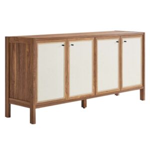 Capri 65" Wood Grain Sideboard Storage Cabinet by Modway in Walnut by Modway