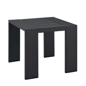 Tahoe Outdoor Patio Powder-Coated Aluminum End Table in Gray by Modway