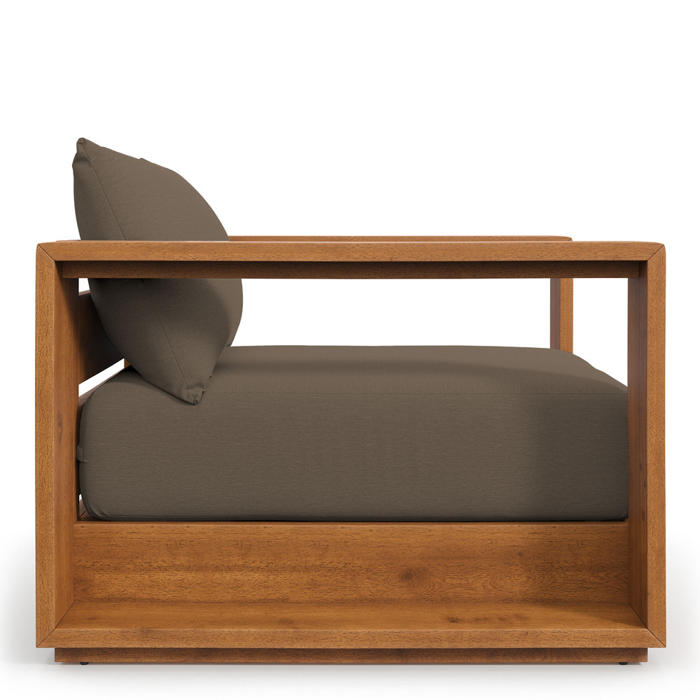 Tahoe Outdoor Patio Acacia Wood Chair in Natural Cocoa by Modway - Image 5