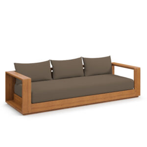Tahoe Outdoor Patio Acacia Wood Sofa in Natural Cocoa by Modway
