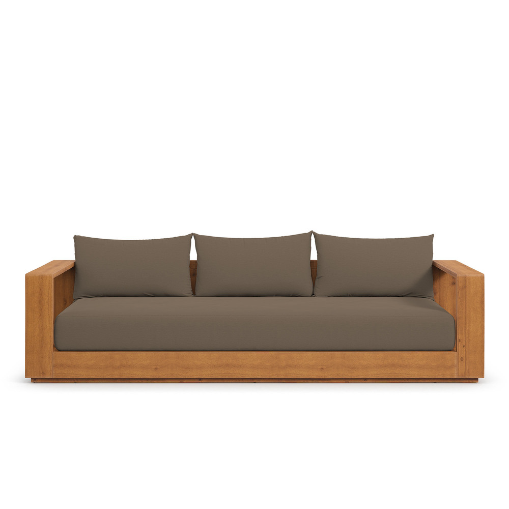 Tahoe Outdoor Patio Acacia Wood Sofa in Natural Cocoa by Modway - Image 7