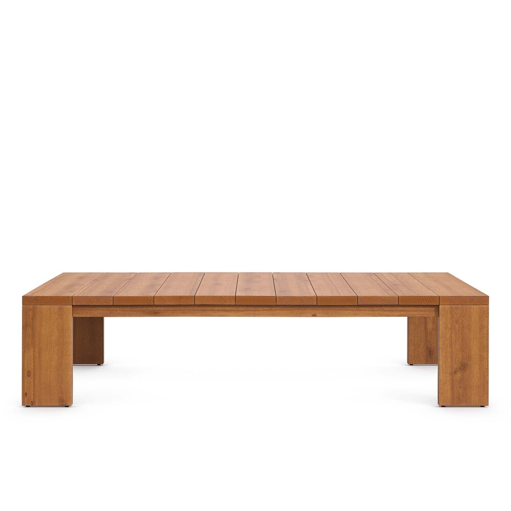 Tahoe Outdoor Patio Acacia Wood Coffee Table in Natural by Modway - Image 6