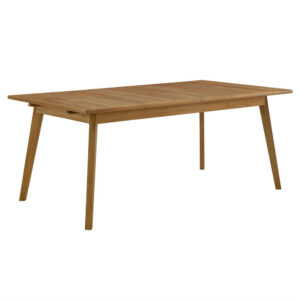 Vienna Outdoor Patio Teak Wood Extendable Dining Table in Natural by Modway