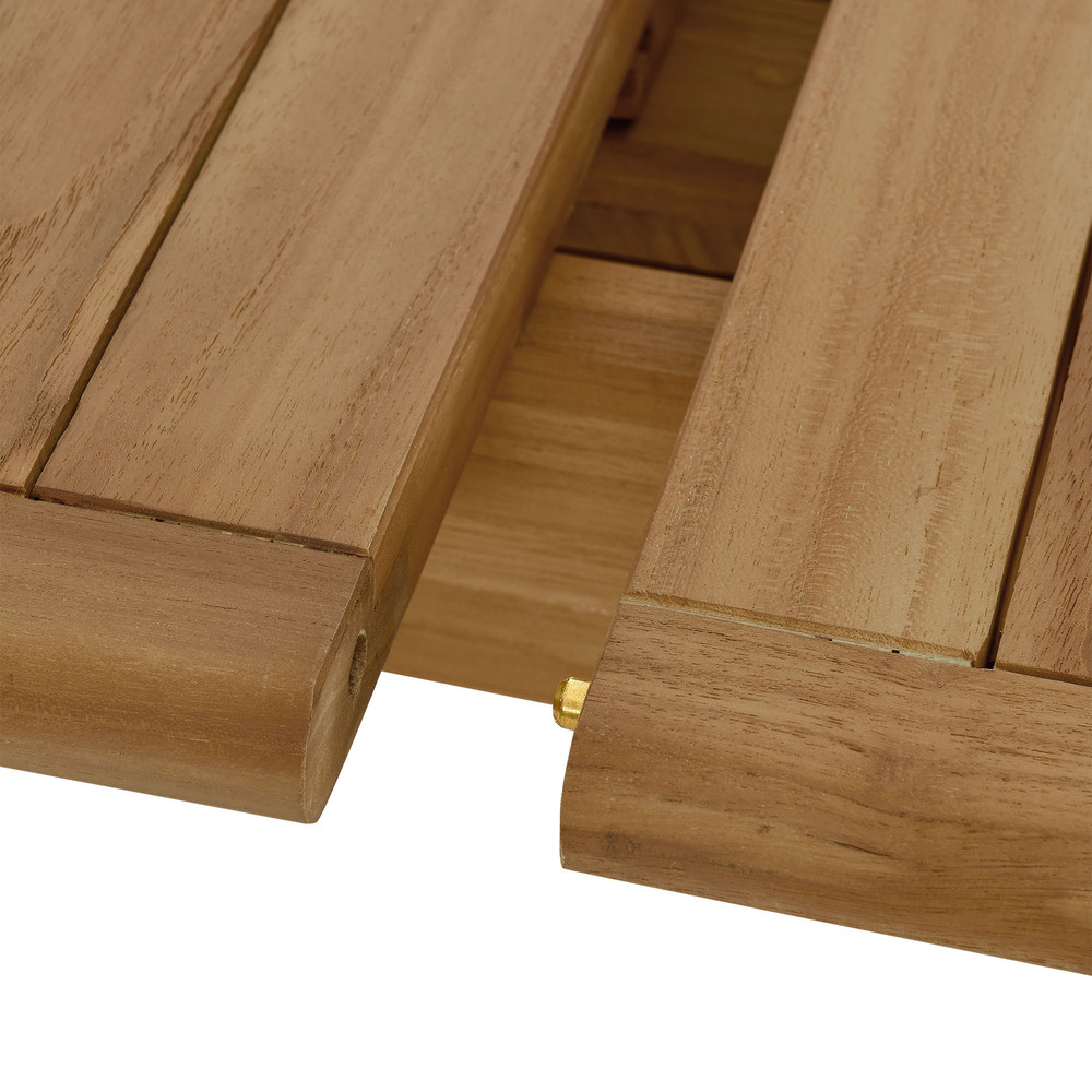 Vienna Outdoor Patio Teak Wood Extendable Dining Table in Natural by ...