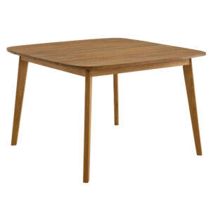 Vienna 46" Square Outdoor Patio Teak Wood Dining Table by Modway in Natural by Modway