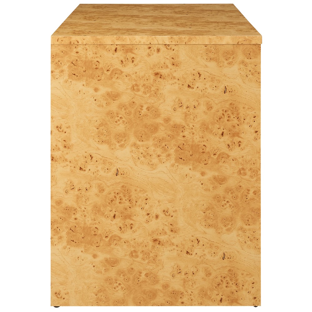 Hudson 2-Drawer Burl Wood Desk in Natural by Modway - Image 5