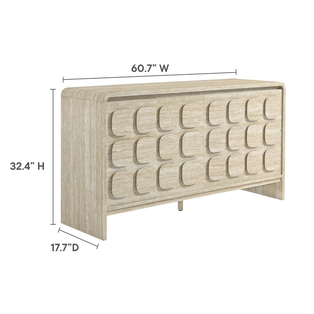 Toscana 61" Sideboard by Modway in Travertine by Modway - Image 3