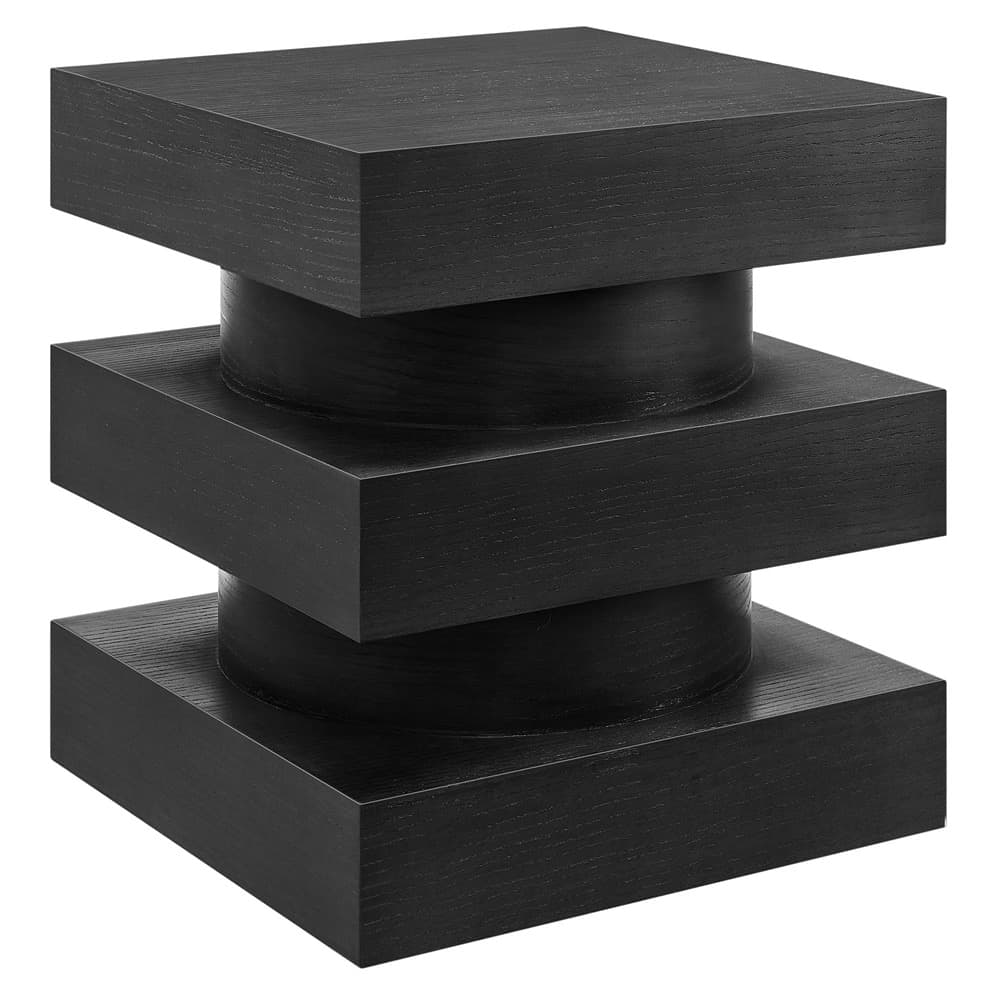 Perpetuate Totem End Table in Black by Modway