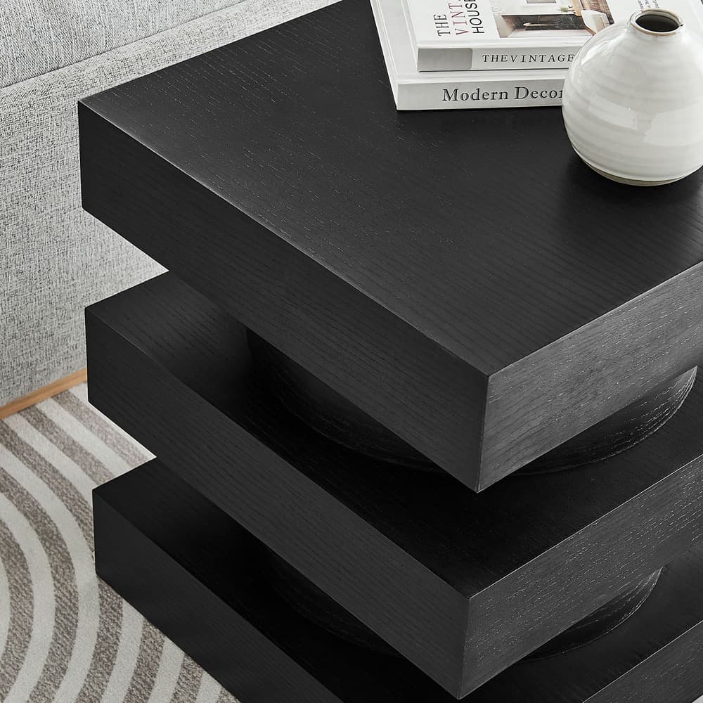 Perpetuate Totem End Table in Black by Modway - Image 8