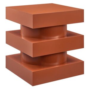 Perpetuate Totem End Table by Modway in Cayenne by Modway