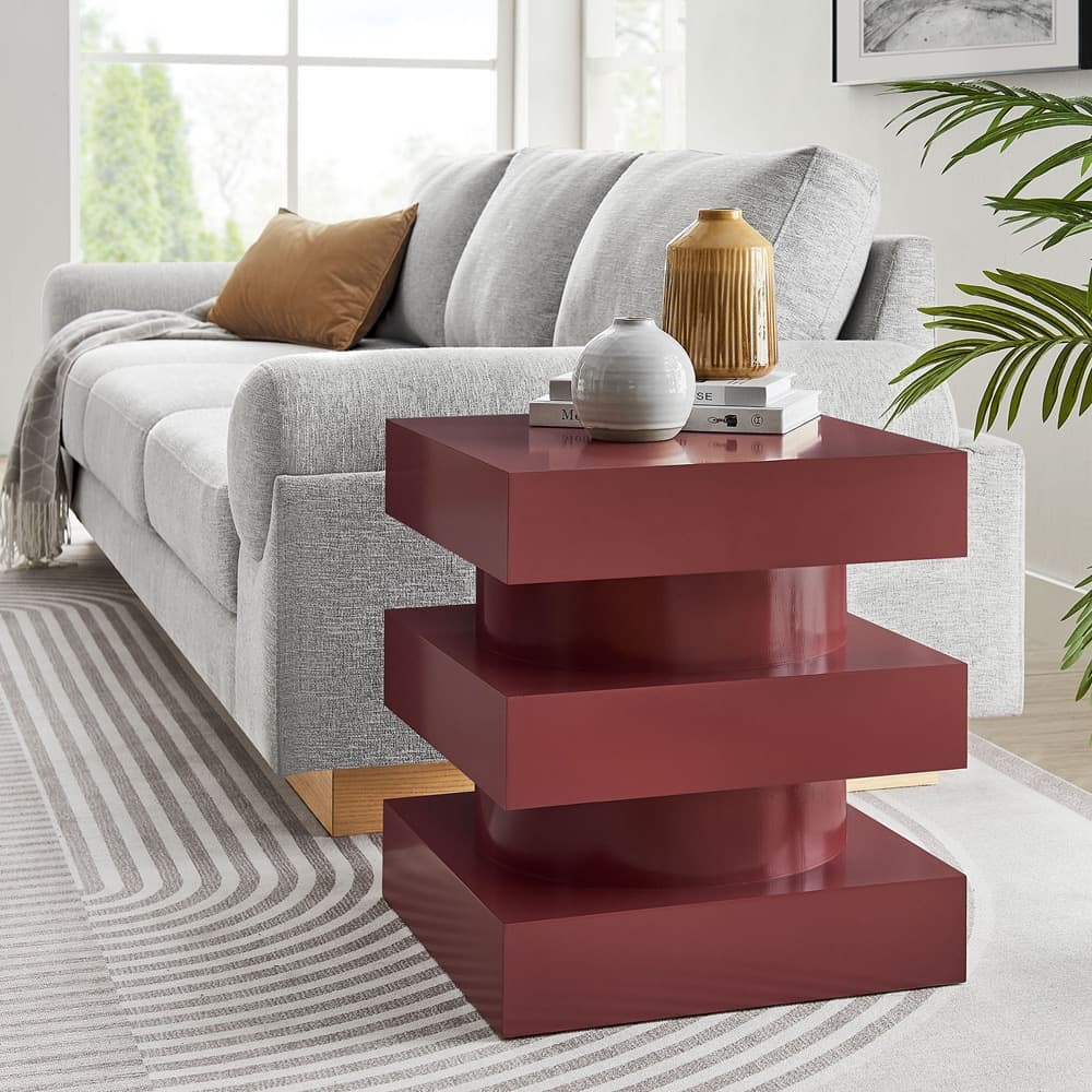 Perpetuate Totem End Table in Spiced Apple by Modway - Image 7