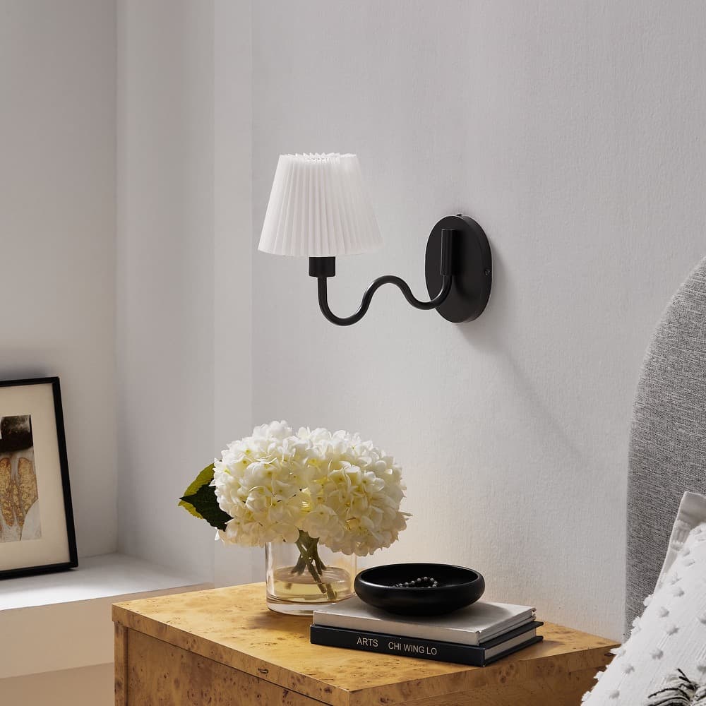 Wave Squiggle Arm Wall Sconce by Modway in Black by Modway - Image 12