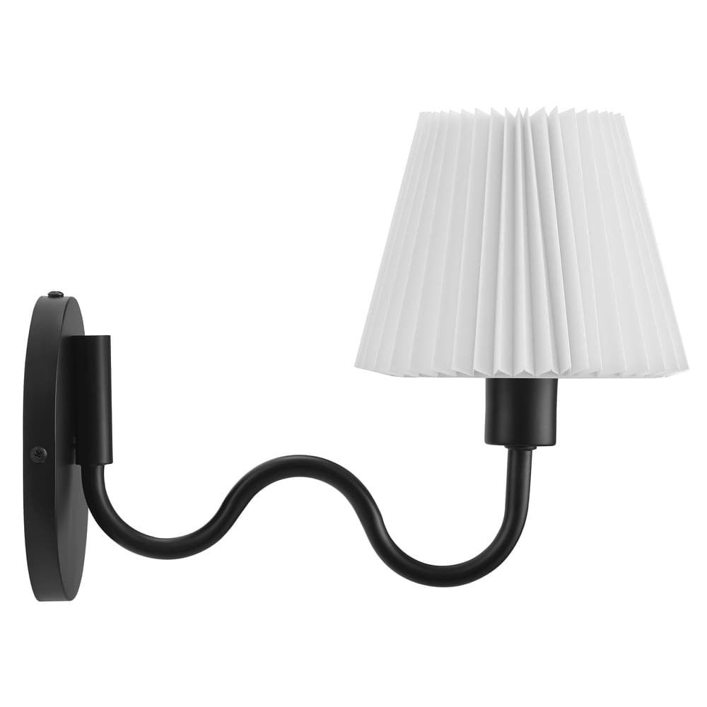 Wave Squiggle Arm Wall Sconce by Modway in Black by Modway - Image 5