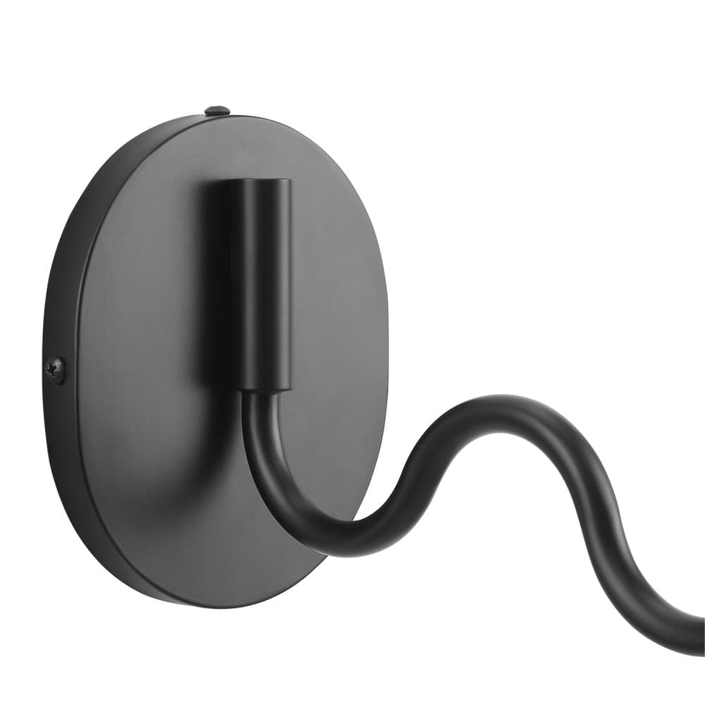 Wave Squiggle Arm Wall Sconce by Modway in Black by Modway - Image 9