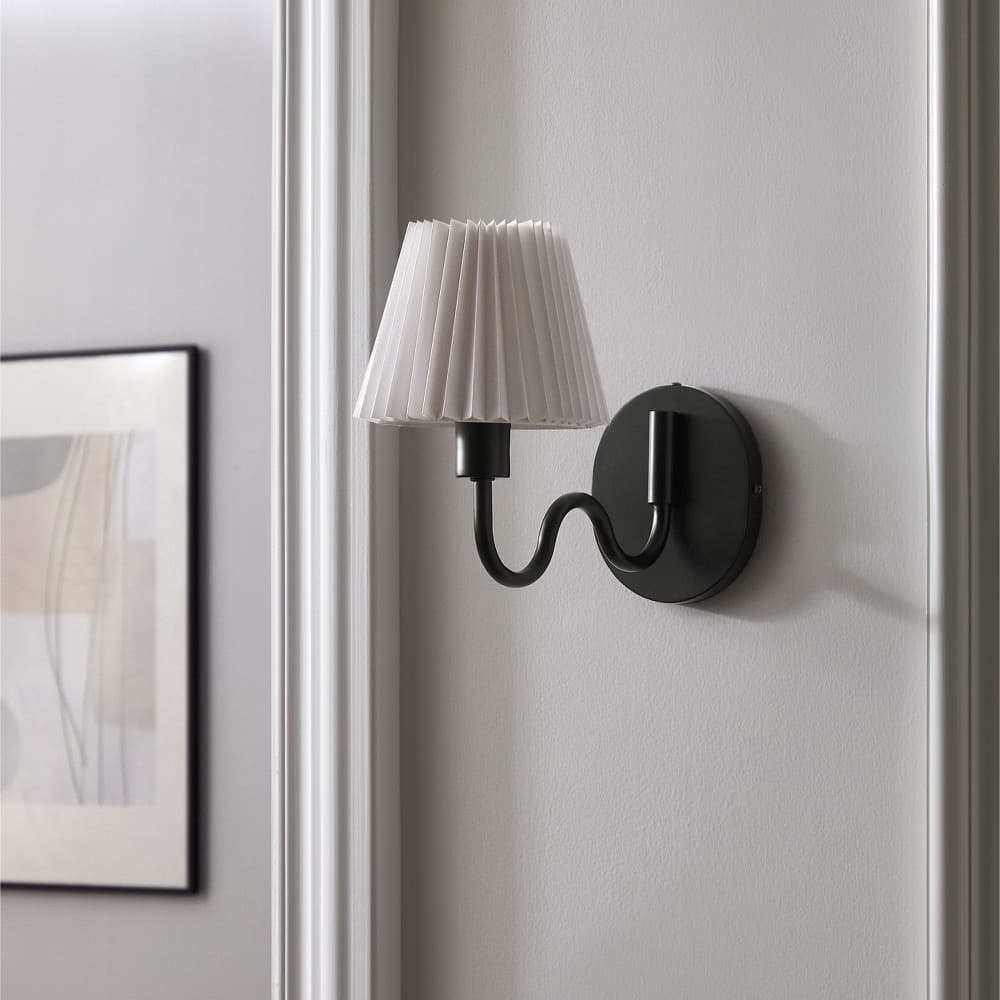 Wave Squiggle Arm Wall Sconce by Modway in Black by Modway - Image 11