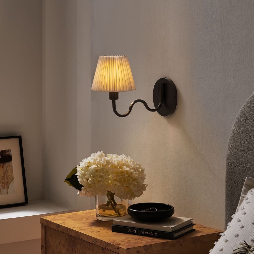 Wave Squiggle Arm Wall Sconce by Modway in Black by Modway - Image 13