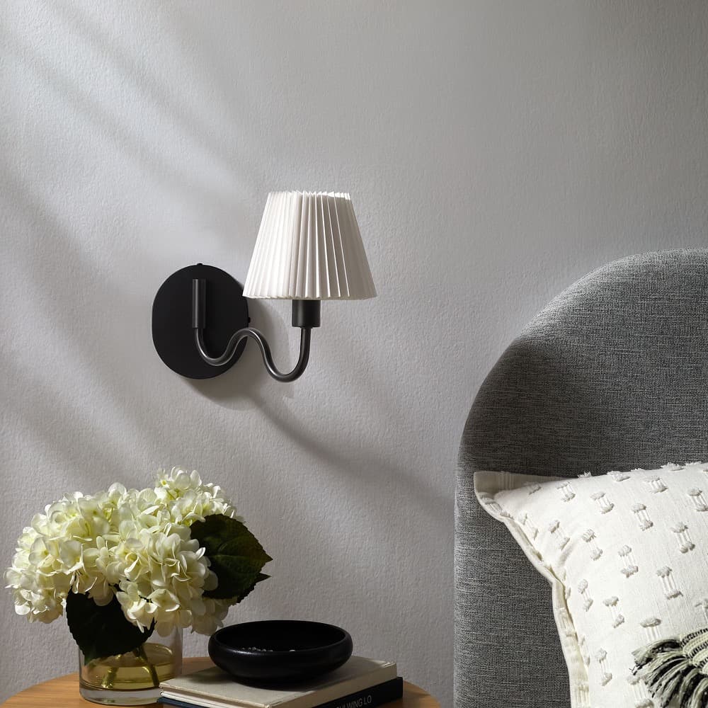 Wave Squiggle Arm Wall Sconce by Modway in Black by Modway - Image 10