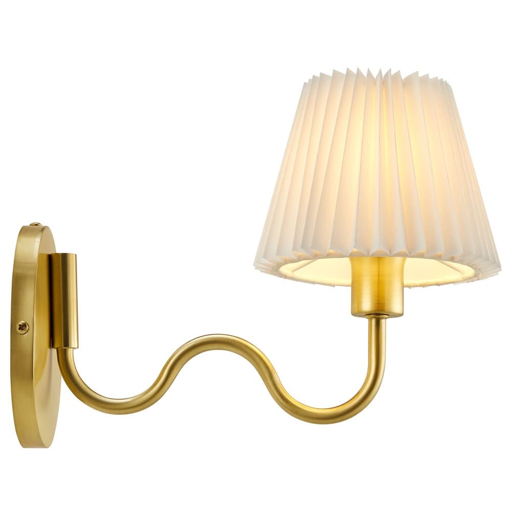Wave Squiggle Arm Wall Sconce in Brass by Modway - Image 7