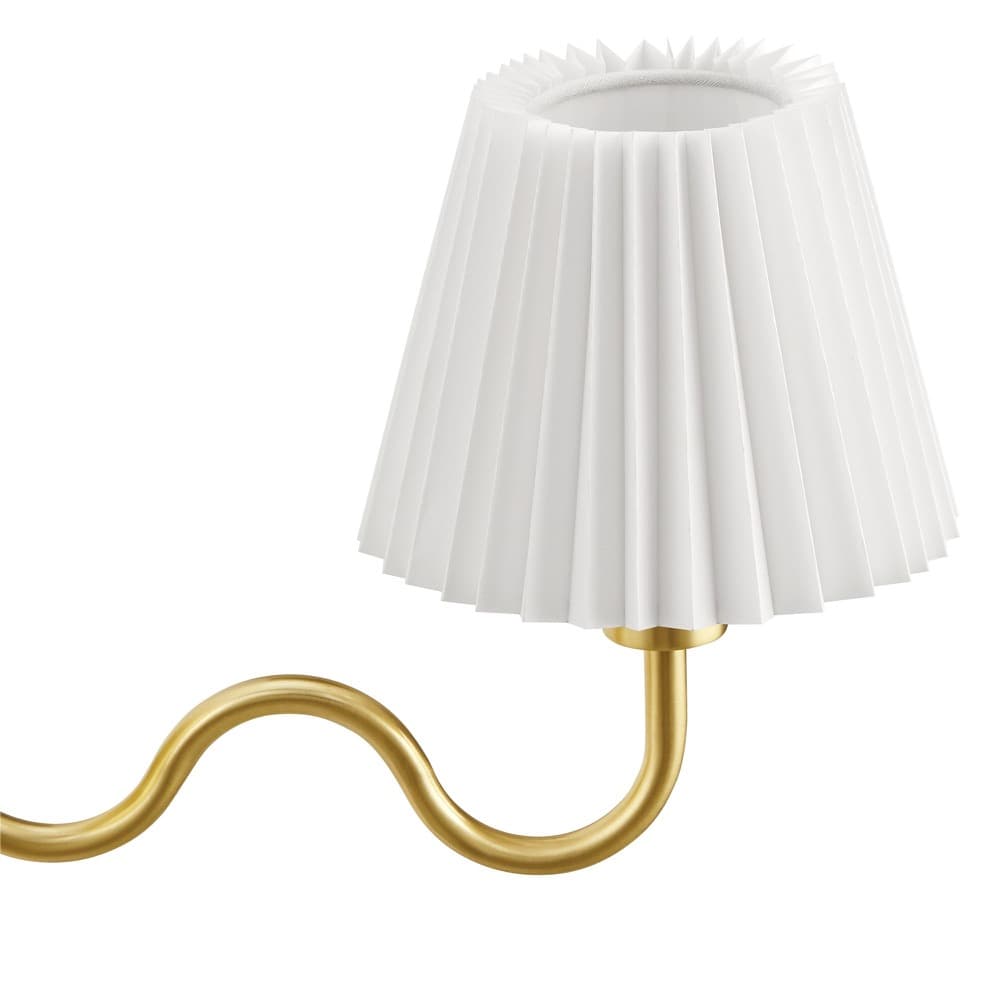 Wave Squiggle Arm Wall Sconce in Brass by Modway - Image 8
