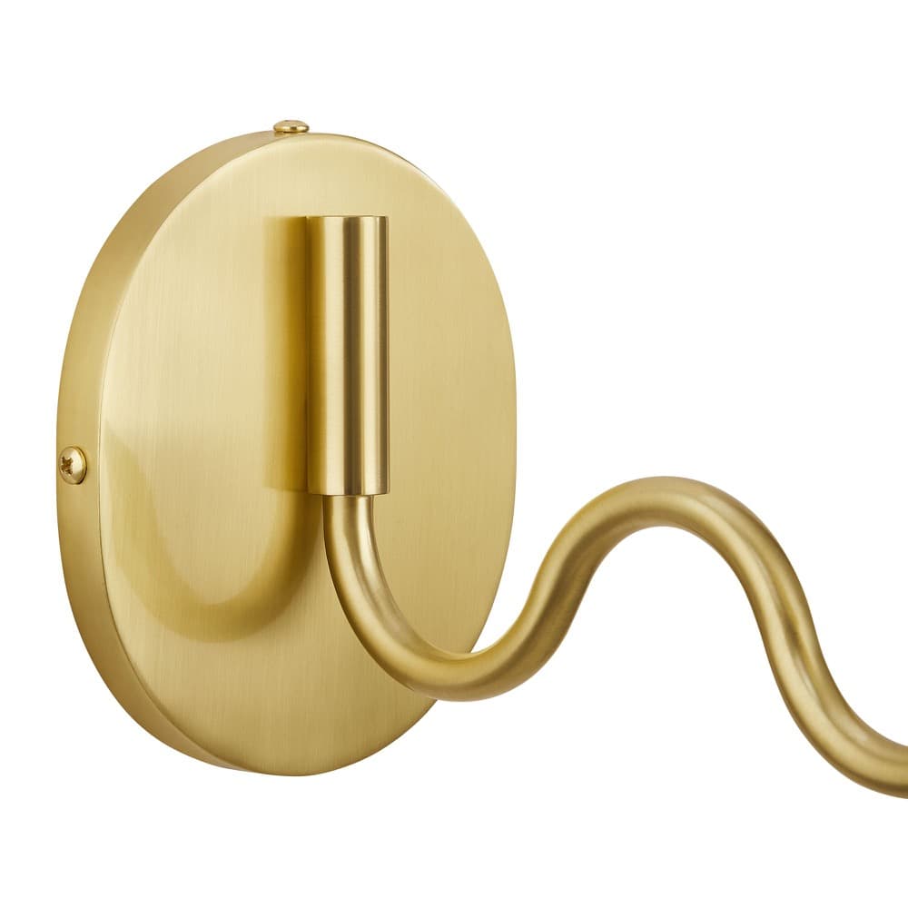 Wave Squiggle Arm Wall Sconce in Brass by Modway - Image 9