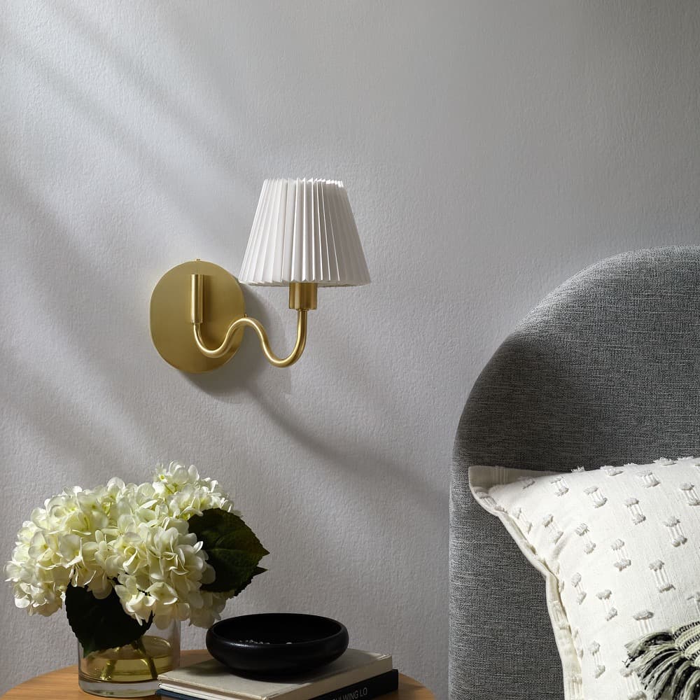 Wave Squiggle Arm Wall Sconce in Brass by Modway - Image 10