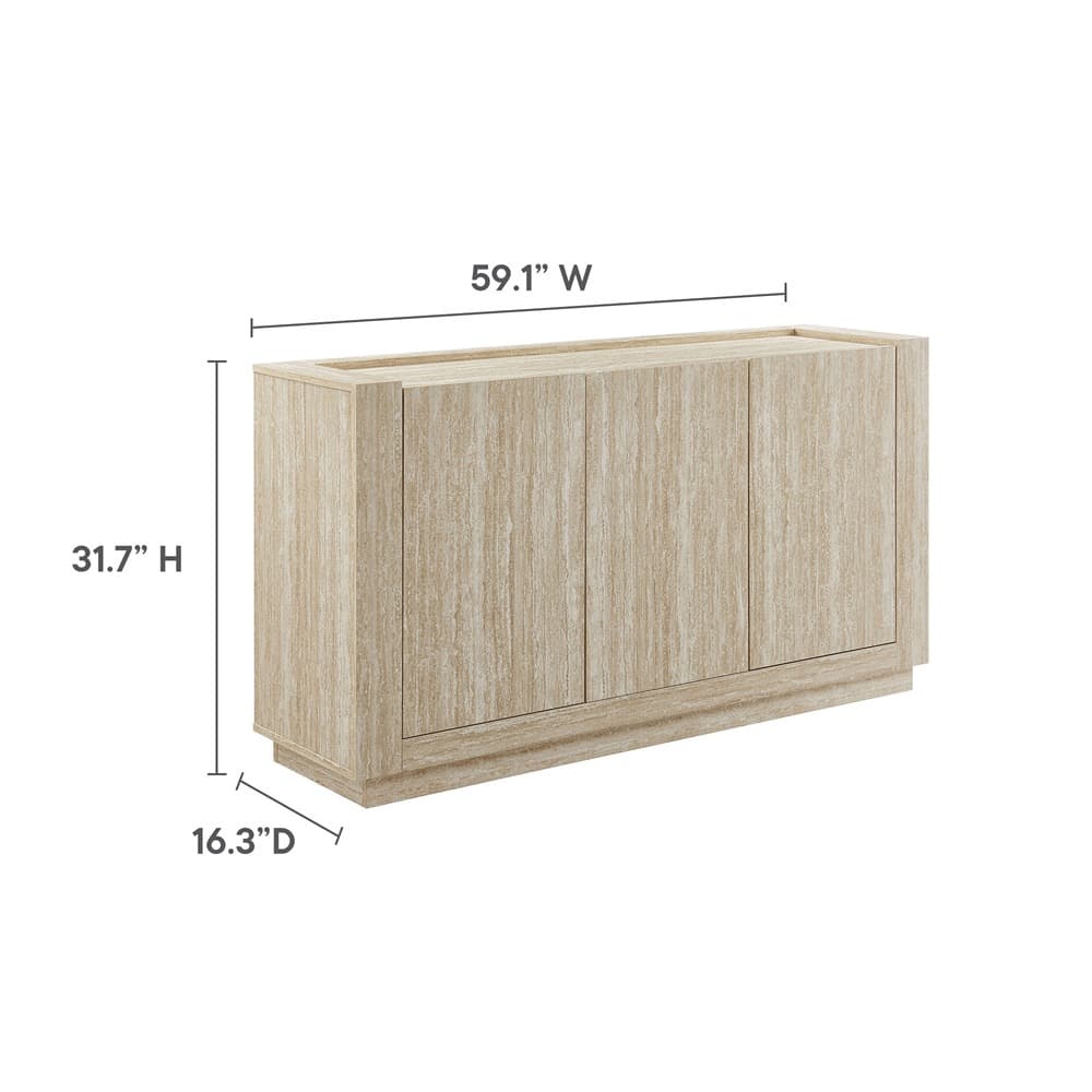 Hollis 59" Travertine Sideboard by Modway in Travertine by Modway - Image 2