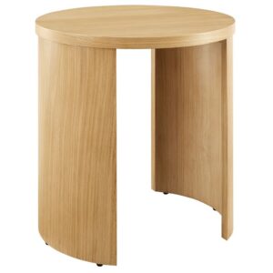 Aspect Round Wood End Table by Modway in Oak by Modway