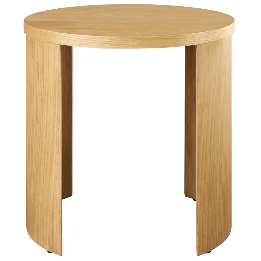 Aspect Round Wood End Table by Modway in Oak by Modway - Image 5
