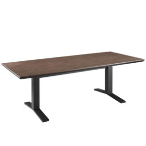 Gavelston 91" Outdoor Patio Aluminum Dining Table by Modway in Gray Wash Charcoal Gray by Modway