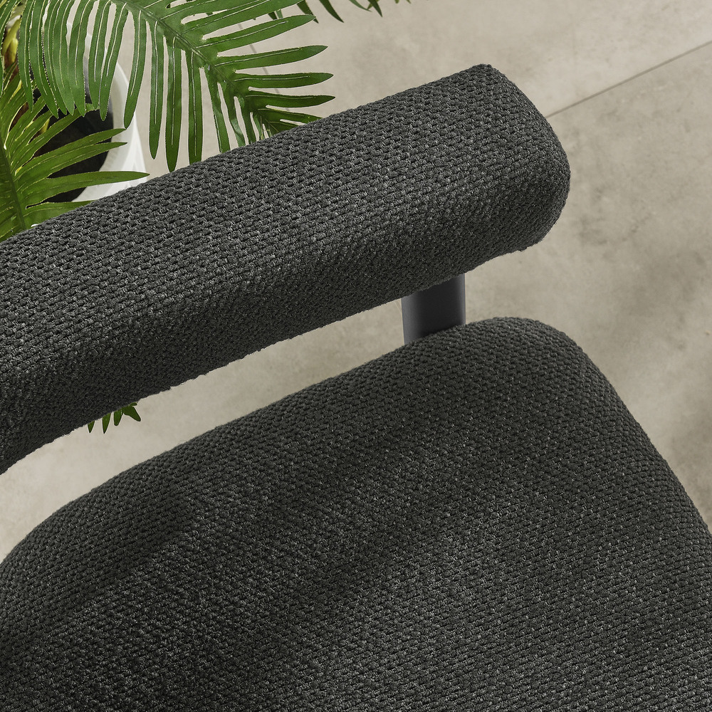 Nautica Outdoor Patio Aluminum Dining Armchairs Set of 2 in Charcoal Graphite by Modway - Image 11