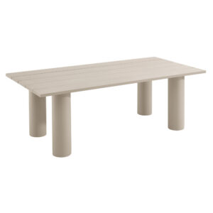 Nautica Outdoor Patio 87" Rectangular Aluminum Dining Table by Modway in Taupe by Modway