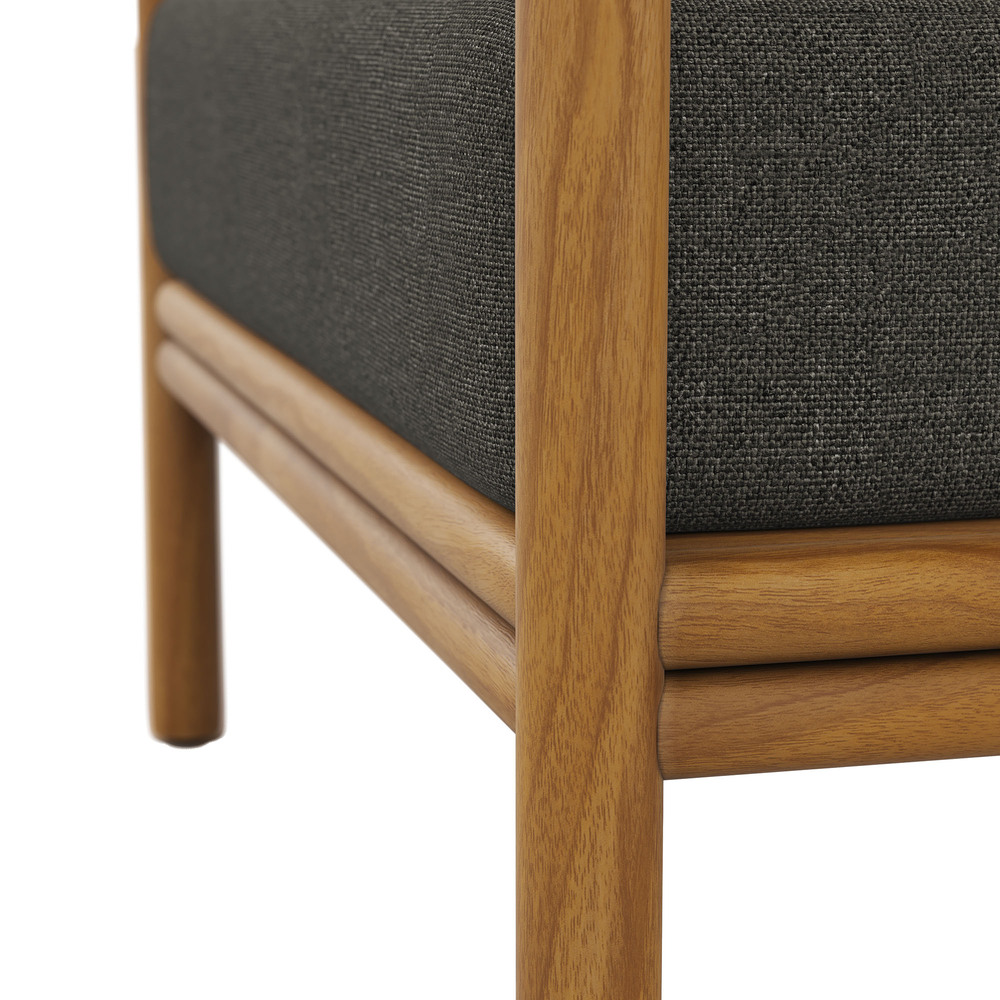 Wren Outdoor Patio Teak Wood Armchair in Natural Flint Gray by Modway - Image 7