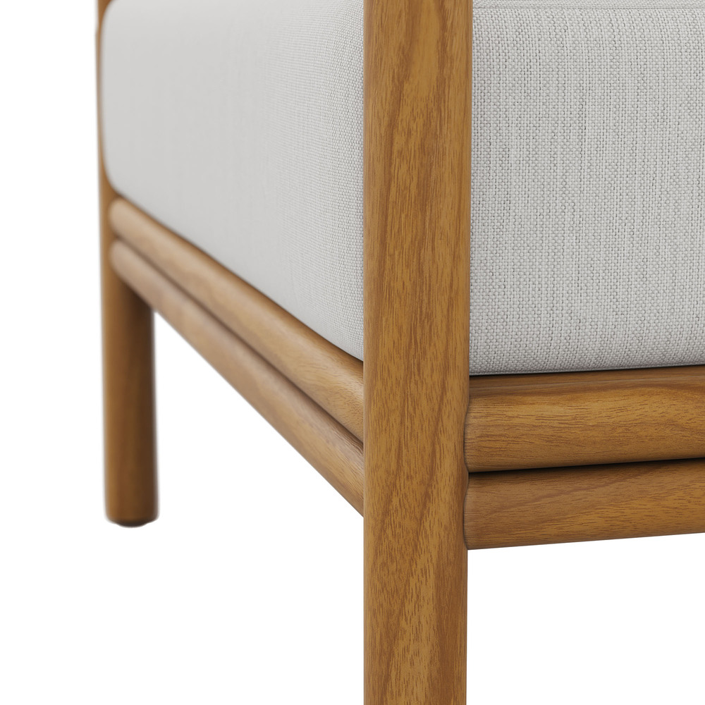 Wren Outdoor Patio Teak Wood Armchair in Natural Sail by Modway - Image 7
