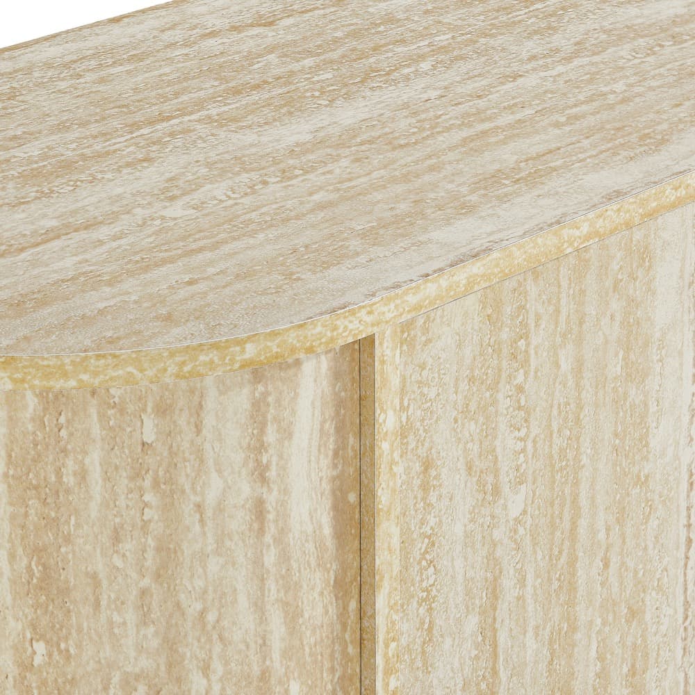 Overture 63" Oval Faux Travertine Sideboard in Travertine by Modway - Image 7
