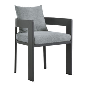 Tahoe Outdoor Patio Aluminum Dining Chair in Gray Gray by Modway