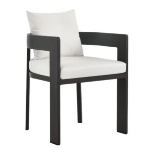 Tahoe Outdoor Patio Aluminum Dining Chair in Gray White by Modway